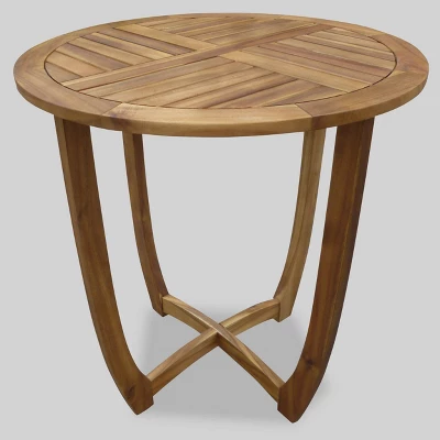 Westbridge 3pc Acacia Wood Bistro Set - Teak - Christopher Knight Home 2 Westbridge 3pc Acacia Wood Bistro Set - Teak - Christopher Knight Home - Image 2