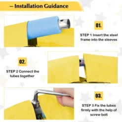 Extra Large Heavy Duty A-Frame Steel Swing Stand Set 40” Nest Tree Swing Yellow -Garden Furniture Store GUEST 99d1c61d 3a74 4d67 887f 813ee1146def