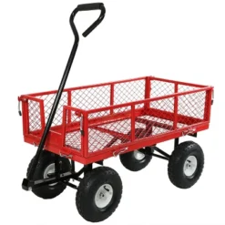 Sunnydaze Decor Sunnydaze Outdoor Lawn And Garden Heavy-Duty Durable Steel Mesh Utility Wagon Cart With Removable Sides -Garden Furniture Store GUEST 9a60b7c9 0403 44a7 aa6c db5f7e02b68c