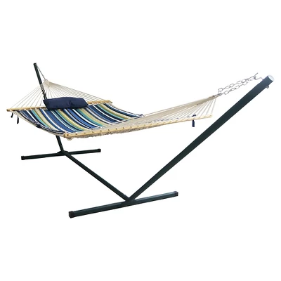 Blue Wave Island Retreat 15' Hammock Set - Blue Cover - Island Umbrella 1 Blue Wave Island Retreat 15' Hammock Set - Blue Cover - Island Umbrella