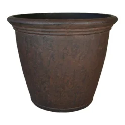 Sunnydaze Decor Sunnydaze Indoor/Outdoor Patio, Garden, Or Porch Weather-Resistant Double-Walled Anjelica Flower Pot Planter - 16" - Rust Finish -Garden Furniture Store GUEST 9b7429f1 4102 4dcd 86ef 94b178cd791f