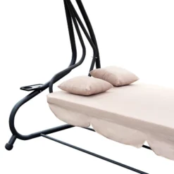 Outsunny 3 Seat Outdoor Free Standing Swing Bench Porch Swing With Stand, Comfortable Cushioned Fabric & Included Canopy 12 Outsunny 3 Seat Outdoor Free Standing Swing Bench Porch Swing With Stand, Comfortable Cushioned Fabric & Included Canopy -Garden Furniture Store GUEST 9ce8db73 374f 47c6 9ec1 8207d73b263b