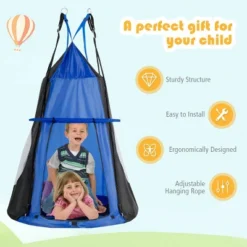 Costway 40'' Kids Hanging Chair Swing Tent Set Hammock Nest Pod Seat -Garden Furniture Store GUEST 9db9f3a0 ea28 4240 8819 73e5dc9bdebb
