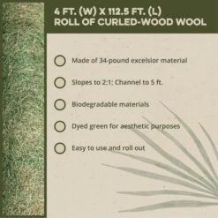 DeWitt AEC-SEGRN4 Curlex I 4 X 112.5 Feet Single Layer Excelsior Biodegradable Commercial And Home Landscaping Erosion Control Blanket, Green 7 DeWitt AEC-SEGRN4 Curlex I 4 X 112.5 Feet Single Layer Excelsior Biodegradable Commercial And Home Landscaping Erosion Control Blanket, Green -Garden Furniture Store GUEST 9e1a922d a00c 424b 9548 4b99bba1fedf