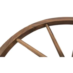 Outsunny 3.3ft Wooden Garden Bridge Arc Footbridge With Half-Wheel Style Railings & Solid Fir Construction, Stained Wood -Garden Furniture Store GUEST 9e36c166 55a0 401d aa27 2deb963770a4