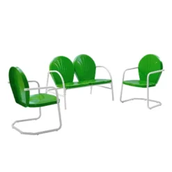 Griffith 3pc Outdoor Seating Set - Kelly Green - Crosley -Garden Furniture Store GUEST 9e3a5648 7697 4416 81ce be3c3d9a1dbe