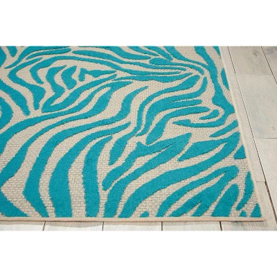 Nourison Aloha Vibrant Zebra Indoor/Outdoor Area Rug 4 Nourison Aloha Vibrant Zebra Indoor/Outdoor Area Rug - Image 4