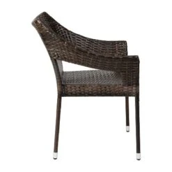 Merrick Lane Weather Resistant Indoor/Outdoor Stacking Patio Dining Chair With Steel Frame And PE Rattan -Garden Furniture Store GUEST 9fb9d24b a422 4e14 a9b2 550c49f168ae