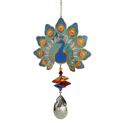 Woodstock Wind Chimes Woodstock Rainbow Makers Collection, Crystal Wonders, 5'' Peacock Crystal Suncatcher CWPEA 2 Woodstock Wind Chimes Woodstock Rainbow Makers Collection, Crystal Wonders, 5'' Peacock Crystal Suncatcher CWPEA - Image 2