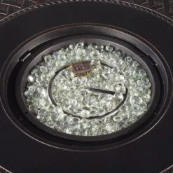 5pc Outdoor Dining Set With 34" Aluminum Round Weave Design Fire Table, Deep Seating Swivel Rocking Chairs & Covers - Oakland Living -Garden Furniture Store GUEST 9fd4b119 ddaa 4182 b2e1 cade5185fc8b