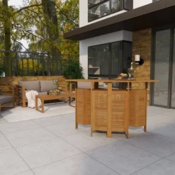 Patio Bar Table Teak - Olivia & May -Garden Furniture Store GUEST a01bcf80 e75d 43c4 bc3a 33c468183dfb