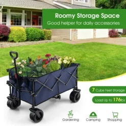 Costway Folding Collapsible Wagon Utility Garden Cart W/ Wide Wheels Adjustable Handle 14 Costway Folding Collapsible Wagon Utility Garden Cart W/ Wide Wheels Adjustable Handle -Garden Furniture Store GUEST a029ceb9 9336 4f02 90bc e697b1a51202