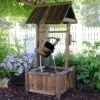 Sunnydaze Decor Sunnydaze 46"H Fir Wood Rustic Wishing Well Outdoor Water Fountain