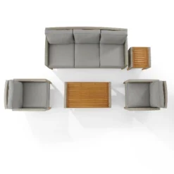 Capella 5pc Outdoor Wicker Sofa Set - Gray - Crosley 25 Capella 5pc Outdoor Wicker Sofa Set - Gray - Crosley -Garden Furniture Store GUEST a2e79f04 714b 422d 985e 2415442620f6