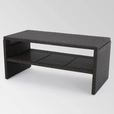 Sanger 5pc Wicker Chat Set - Dark Brown - Christopher Knight Home 5 Sanger 5pc Wicker Chat Set - Dark Brown - Christopher Knight Home - Image 5