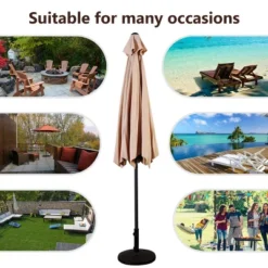 Costway 9FT Patio Umbrella Patio Market Steel Tilt W/ Crank Outdoor Yard Garden, White 12 Costway 9FT Patio Umbrella Patio Market Steel Tilt W/ Crank Outdoor Yard Garden, White -Garden Furniture Store GUEST a4a4d53e 8634 44d4 b82b 1a419bf4cc77
