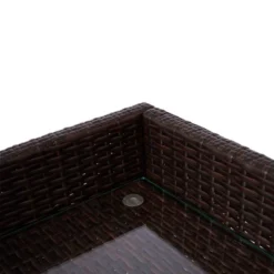 Teamson Home 39.5" Veronica Rolling Outdoor PE Rattan Bar Cart With Storage, Brown -Garden Furniture Store GUEST a5d56a3f b992 450d 84c5 cf5a3ca90333