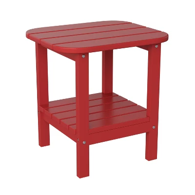 Emma And Oliver Two Tier Polyresin Adirondack Side Table - All-Weather For Indoor/Outdoor Use 12 Emma And Oliver Two Tier Polyresin Adirondack Side Table - All-Weather For Indoor/Outdoor Use - Image 12