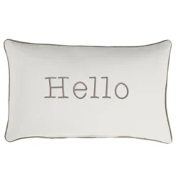 Indoor/Outdoor Hello Embroidered Lumbar Throw Pillow - Sorra Home -Garden Furniture Store GUEST a6cddfb3 423e 4b38 97f9 8dbf137882de