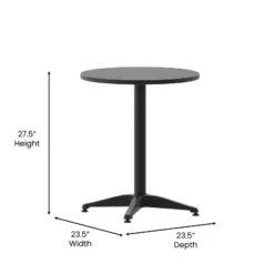 Emma And Oliver 23.5'' Round Aluminum Indoor-Outdoor Table Set With 2 Slat Back Chairs 20 Emma And Oliver 23.5'' Round Aluminum Indoor-Outdoor Table Set With 2 Slat Back Chairs -Garden Furniture Store GUEST a7722c72 75dc 40da 825d 74f8c8e60b66