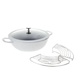 Curtis Stone 4.5QT Cast Aluminum Multi-Pan W/Lid And Rack Refurbished -Garden Furniture Store GUEST a7bcbb0b 54ee 4865 8c33 be0a74680fe8