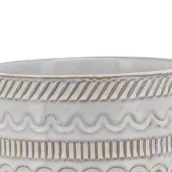 Sagebrook Home With Wood Stand Geometric Ceramic Planter Pots -Garden Furniture Store GUEST a7ca5c28 556f 46a9 a53a fbfacc45649a