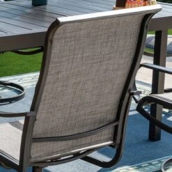 5pc Patio Dining Set With 34" Square Fire Pit Table & Swivel Arm Chairs - Captiva Designs -Garden Furniture Store GUEST a8068952 fb81 416c ba7e 858f23b2b5bb