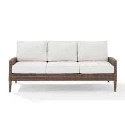Capella Outdoor Wicker Sofa - Cream/Brown - Crosley -Garden Furniture Store GUEST a89df60e 0231 485b 9a96 0aae995b53e9