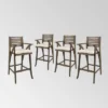 Hermosa 4pk Acacia Wood Patio Barstools - Christopher Knight Home