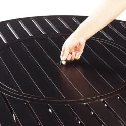 Oakland Living 5pc Deep Seating Aluminum Outdoor Patio Fire Pit Dining Set With Stripe Pattern Fire Table Copper/Gray -Garden Furniture Store GUEST a9753cfb 6a27 4546 a592 b97b2e8cb7c4