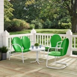 Griffith 4pc Outdoor Conversation Set - Kelly Green - Crosley -Garden Furniture Store GUEST a9d6d2e5 bb99 46d4 841f 6905b45fde92