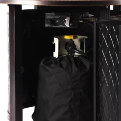 5pc Outdoor Dining Set With 34" Aluminum Round Weave Design Fire Table, Deep Seating Swivel Rocking Chairs & Covers - Oakland Living -Garden Furniture Store GUEST a9e156a3 9510 417f 9503 9c79906c8628