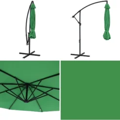 Sunnydaze Decor Sunnydaze Outdoor Steel Cantilever Offset Patio Umbrella With Air Vent, Crank, And Base - 9.25' -Garden Furniture Store GUEST aa2bdaff eda5 463e bc73 7a7525b3a7b0