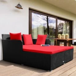 Tangkula Patio Rattan Daybed With 4 Pillows Cushioned Sofa For Outdoor 16 Tangkula Patio Rattan Daybed With 4 Pillows Cushioned Sofa For Outdoor -Garden Furniture Store GUEST ab02ff80 66f4 48cd bb3a 71b8df6cfce9