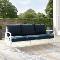 Kaplan Outdoor Metal Sofa White With Navy Cushions - Crosley 15 Kaplan Outdoor Metal Sofa White With Navy Cushions - Crosley -Garden Furniture Store GUEST ab4b4b33 7ca3 47cb 9d20 c2cd1f8d47a6