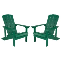 Emma And Oliver 2 Pack Outdoor All-Weather Poly Resin Wood Adirondack Chairs -Garden Furniture Store GUEST ab50dbc2 042a 4ada 8782 083ac884e53b 1