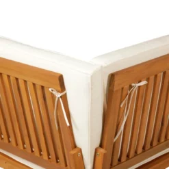 Outsunny 6 Piece L Shape Garden Sofa Set Solid Acacia Wood Garden Furniture Set With A Coffee Table For Yard And Bistro -Garden Furniture Store GUEST aba8e3b6 963a 4dfc bc37 ab417d25c71f