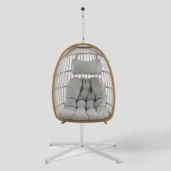 Toluca Hanging Outdoor Boho Egg Chair With Cushion - Saracina Home -Garden Furniture Store GUEST ad461551 95ac 42b6 abb8 823b2399366c