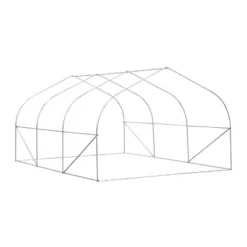 Outsunny 11.5' X 9.8' X 6.5' Outdoor Walk-In Tunnel Greenhouse Hot House With Roll-up Windows, Zippered Door, PE Cover, White 12 Outsunny 11.5' X 9.8' X 6.5' Outdoor Walk-In Tunnel Greenhouse Hot House With Roll-up Windows, Zippered Door, PE Cover, White -Garden Furniture Store GUEST aec1edcb 0510 49d6 ae2a ff8d084b9803