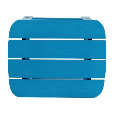 Merrick Lane Set Of Two Folding Adirondack Patio Chairs With Matching Outdoor Side Table 2 Merrick Lane Set Of Two Folding Adirondack Patio Chairs With Matching Outdoor Side Table - Image 2