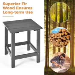 Costway 2PCS Patio Adirondack Chair Side Table Set Solid Wood Garden Deck Grey 12 Costway 2PCS Patio Adirondack Chair Side Table Set Solid Wood Garden Deck Grey -Garden Furniture Store GUEST af53440d 6bf6 4e8b 95ea ed018f9af213
