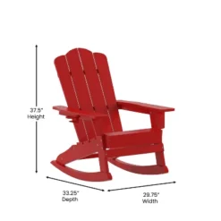 Flash Furniture Newport HDPE Adirondack Chair With Cup Holder And Pull Out Ottoman, All-Weather HDPE Indoor/Outdoor Chair -Garden Furniture Store GUEST afaaf252 169d 4abe be7a 5d9afec124ad