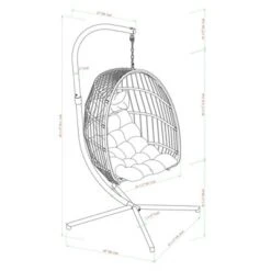 Toluca Hanging Outdoor Boho Egg Chair With Cushion - Saracina Home -Garden Furniture Store GUEST b0198d06 b098 4685 beec 4fa58d027b8d