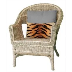 12"x20" Oversize Visions Tiger Print Indoor/Outdoor Lumbar Throw Pillow Brown - Liora Manne