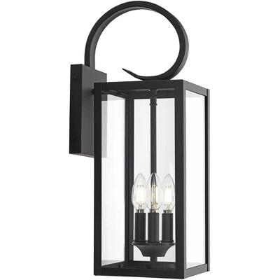 John Timberland Mira Modern Outdoor Wall Light Fixture Flat Black 21 1/2" Clear Glass For Post Exterior Barn Deck House Porch Yard Posts Patio Home 6 John Timberland Mira Modern Outdoor Wall Light Fixture Flat Black 21 1/2" Clear Glass For Post Exterior Barn Deck House Porch Yard Posts Patio Home - Image 6