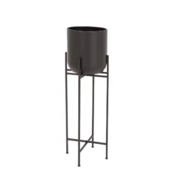 Olivia & May Modern With Stand Iron Planter Pots Black -Garden Furniture Store GUEST b154b4f1 50f5 479a bca4 d02062113cc0
