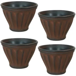 Sunnydaze Decor Sunnydaze Indoor/Outdoor Patio, Garden, Or Porch Weather-Resistant Double-Walled Charlotte Flower Pot Planter - 16" - Rust Finish -Garden Furniture Store GUEST b207a277 e869 4f3f 9388 34e1475daf41