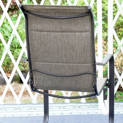Patio Set With Steel Table With 1.57" Umbrella Hole & Metal Padded Sling C-Spring Arm Chairs - Captiva Designs 12 Patio Set With Steel Table With 1.57" Umbrella Hole & Metal Padded Sling C-Spring Arm Chairs - Captiva Designs - Image 12