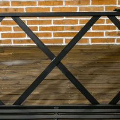 Outsunny 3-Seat Patio Swing Chair, Outdoor Canopy Swing Glider With Cushion With 3 Throw Pillows & Adjustable Shade For Porch, Black -Garden Furniture Store GUEST b419ef38 5109 4882 b061 c01f555a0109