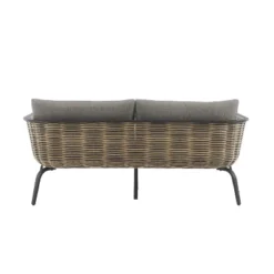Ashby Loveseat - Gray/Black/Natural - Linon -Garden Furniture Store GUEST b4898d00 20db 4025 8c64 fae4fc832339